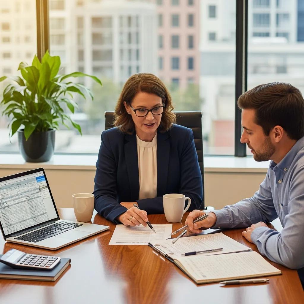 CPA consulting with a business owner on tax strategies and compliance