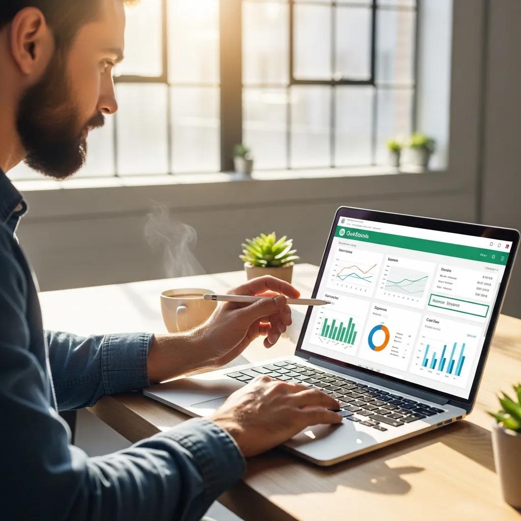 Small business owner reviewing QuickBooks reports to find optimisation opportunities