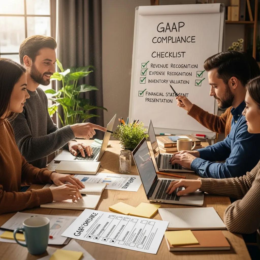 Team meeting over a GAAP compliance checklist — practical steps for small businesses